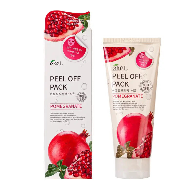 Ekel Peel Off Pack Pomegranate Valomoji nulupama veido kaukė su granatais, 180 ml.