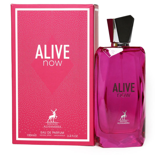 Perfumy dla kobiet Maison Alhambra Alive Now inspirowane są wodą perfumowaną Hugo Boss Boss Alive.